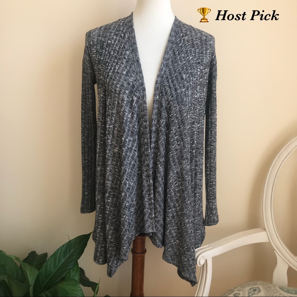 America Eagle Gray Open Front Cardigan Sweater